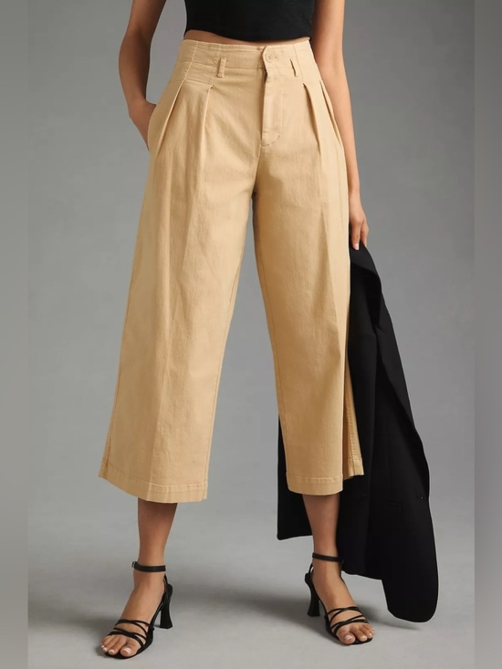 Anthropologie Maeve Remi Wide Leg Crop Pants - Size 8